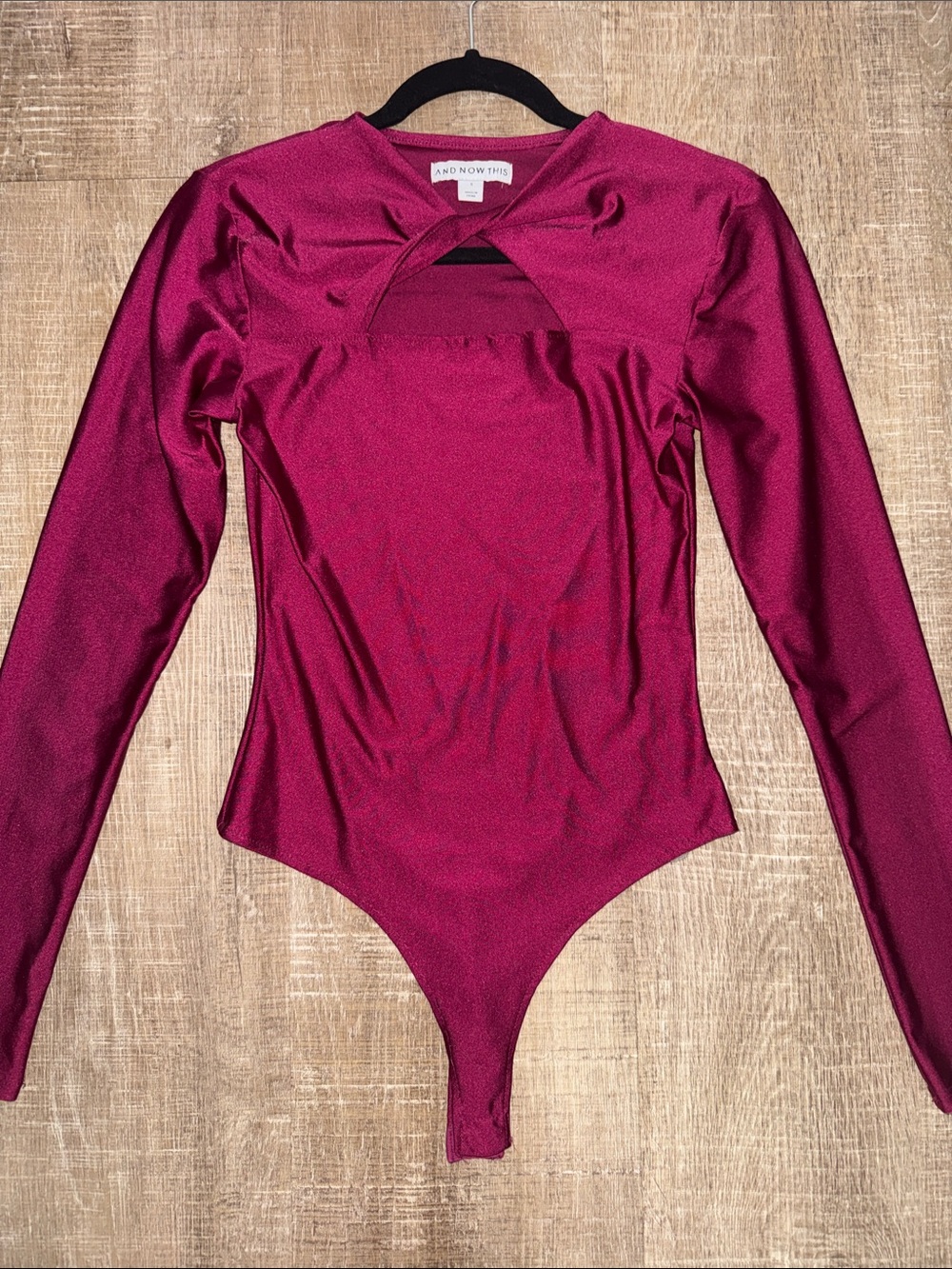 And Now This Women's Long Sleeve Bodysuit - Burgundy